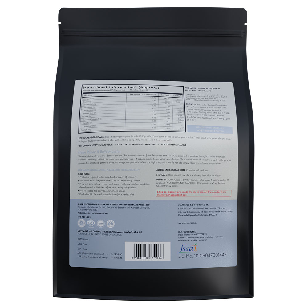 2 - Terra Origin Whey Protein,  2.46 lb  Chocolate 
