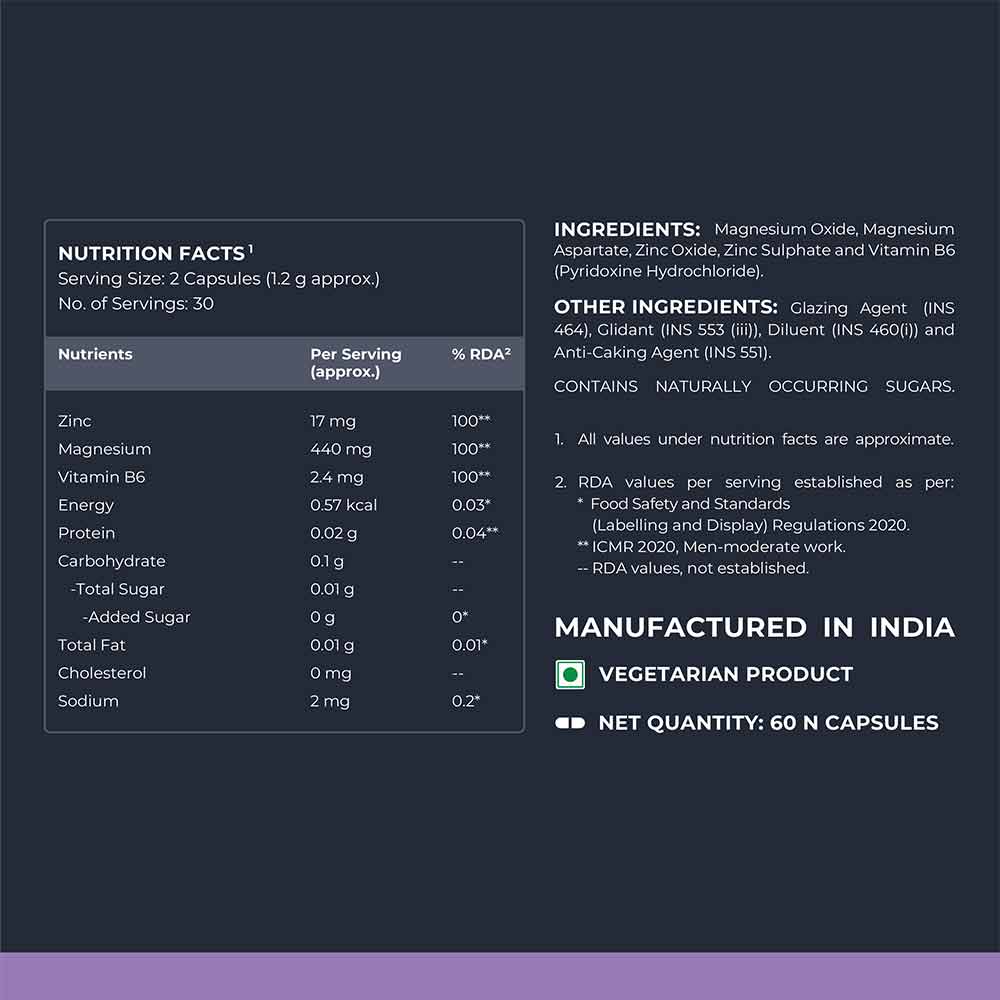 4 - Nutrabay Pro Zinc Magnesium B6,  60 capsules 