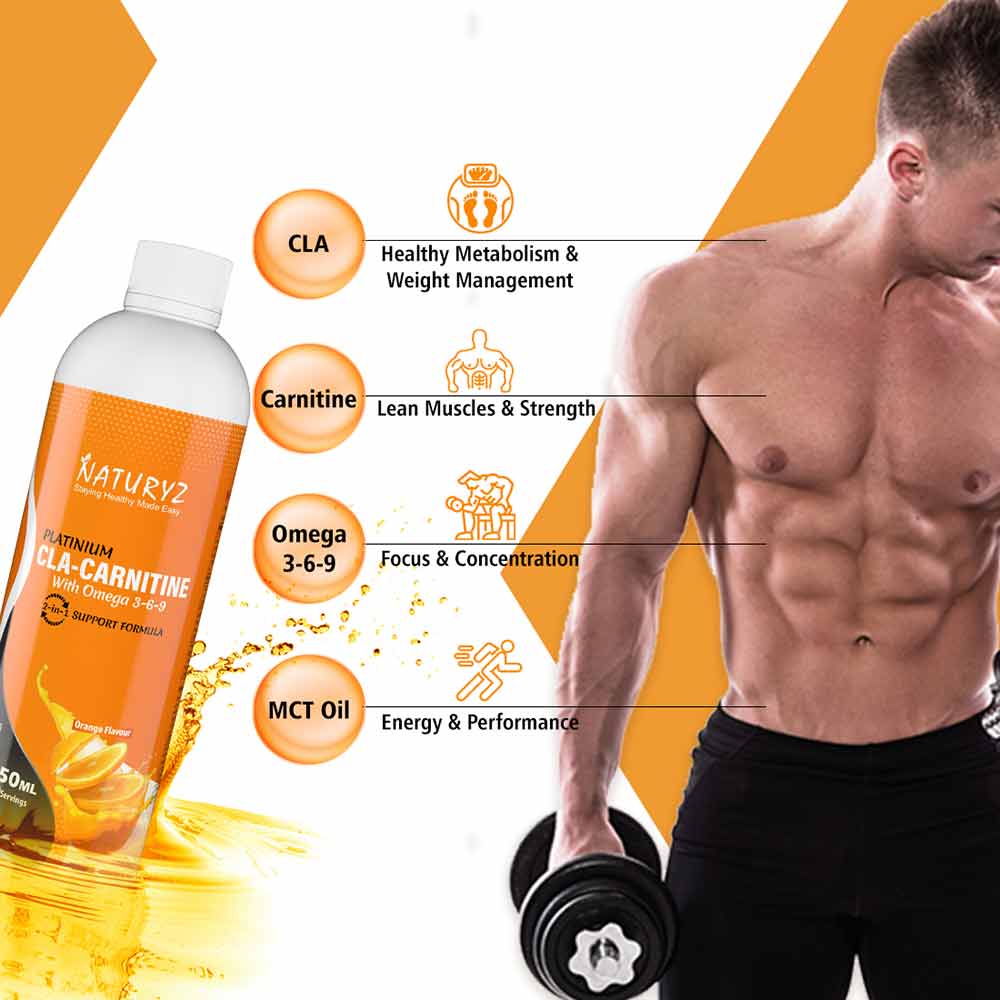 6 - Naturyz Platinum CLA-Carnitine Flavour Orange,  450 ml 