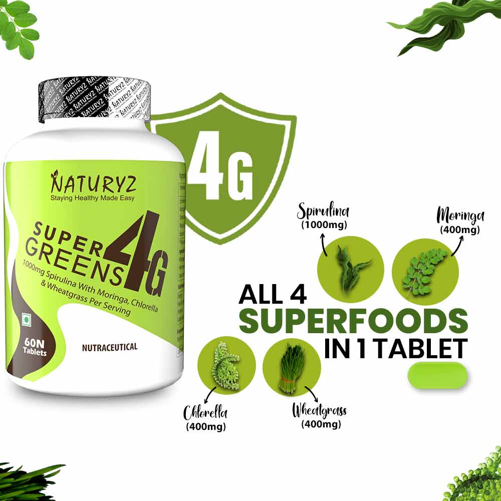 4 - Naturyz Super Greens 4G,  60 tablet(s) 
