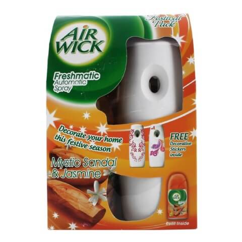 Airwick Fresh Matic Automatic Spray  (MACHINE + REFILL),  Mystic Sandal & Jasmine 