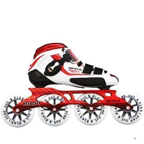 Nivia Velocity Inline Skates,  White/Red  6 