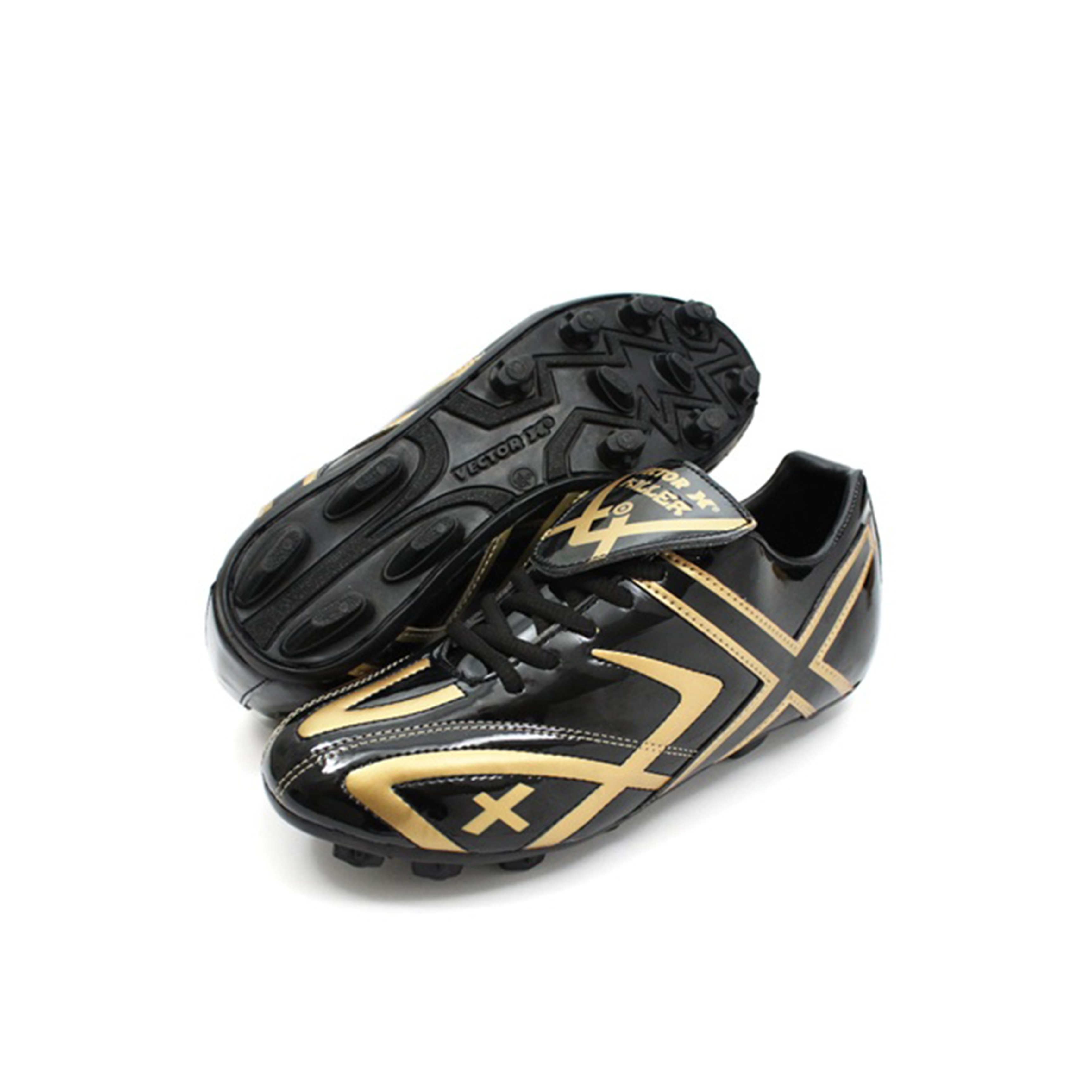 Vector X Killer Football Shoes,  Black/Yellow  9 