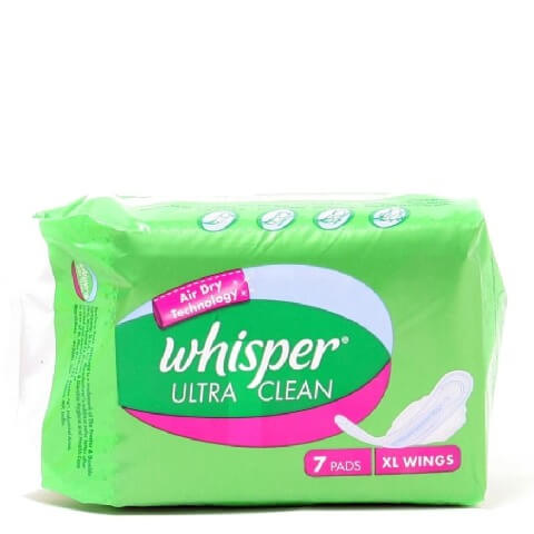 Whisper Ultra Clean,  15 pulls/pack  Extra Large 