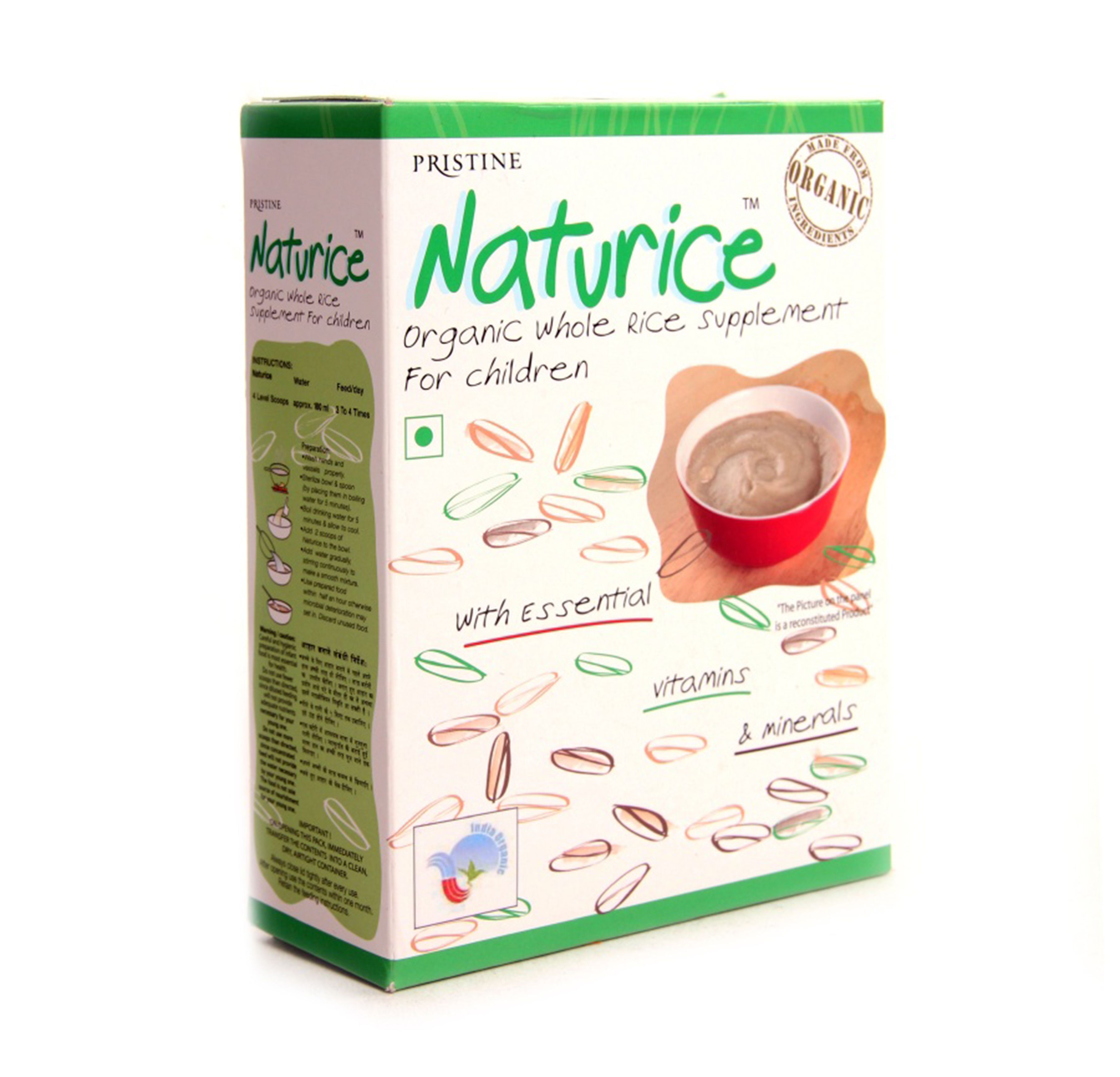 Pristine Organic Naturice - Rice cereal,  Unflavoured  0.3 kg 