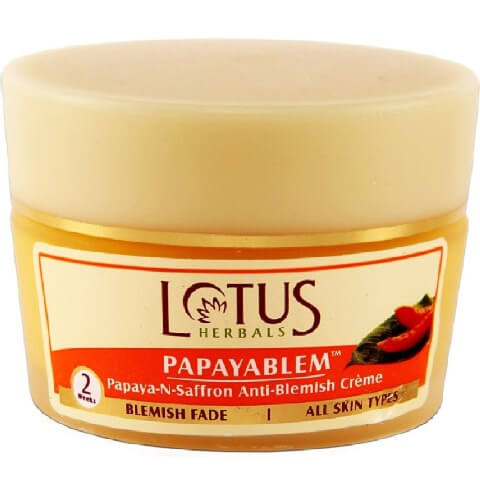 Lotus Herbals Anti-Blemish Cream, 50 g Papaya-N-Saffron Lotus Herbals Anti-Blemish Cream, 50 g Papaya-N-Saffron
