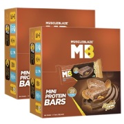 MuscleBlaze Mini Protein Bar 10g Protein , 12 Piece s /Pack Almond Fudge Pack of 2