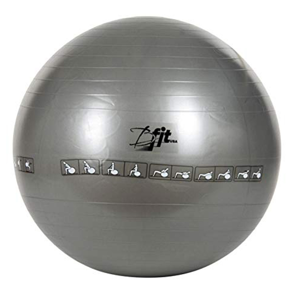 B Fit USA Exercise Printed Heavy Duty Silver Gym Ball , Silver 55 cm online in India | Healthkart.com