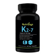 Nutriosys Vitamin K2 as MK 7 100 mcg , Unflavoured 90 veggie capsule s