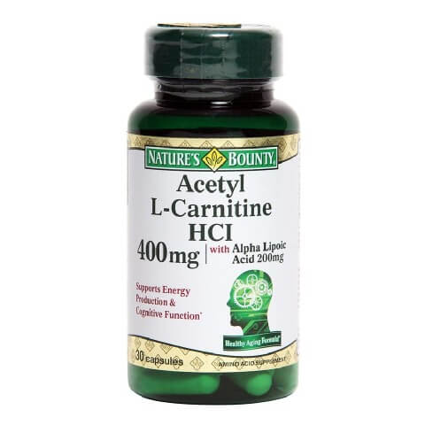 Nature's Bounty Acetyl L-Carnitine With Alpha Lipoic Acid, 30 capsules 400mg