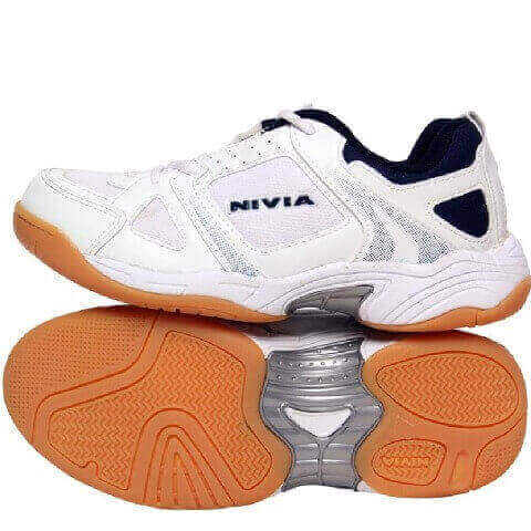 Nivia New Verdict Court Shoes,  White with Silver Black  5 