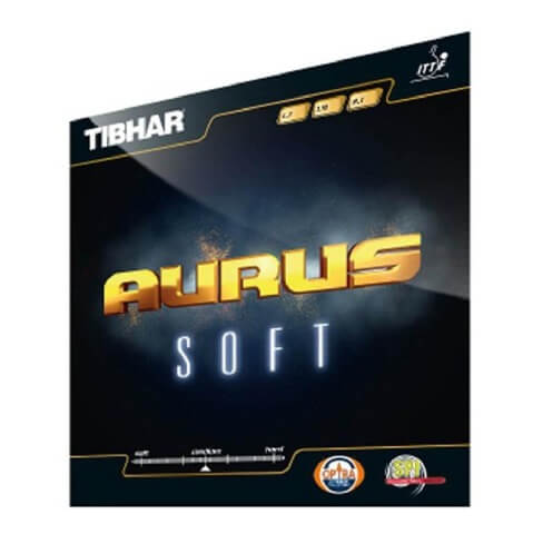 Tibhar Aurus Soft  Table  Tennis Rubber,  Black  Standard 