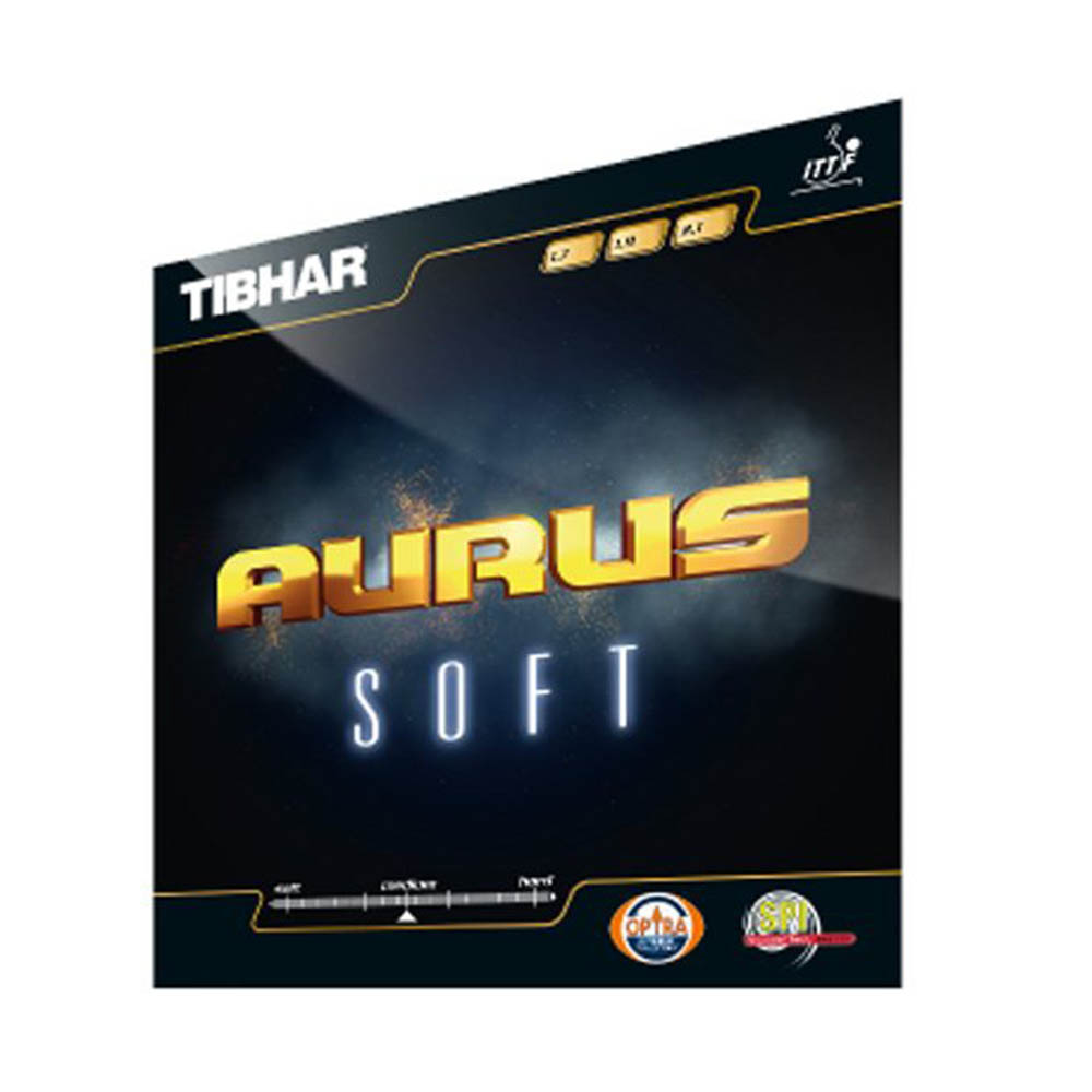 Tibhar Aurus Soft  Table  Tennis Rubber,  Black  Standard 