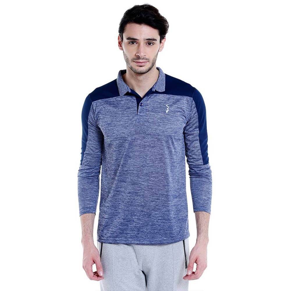 Campus Sutra Solid Men Polo Neck T Shirt, Blue Medium online in India | HealthKart.com