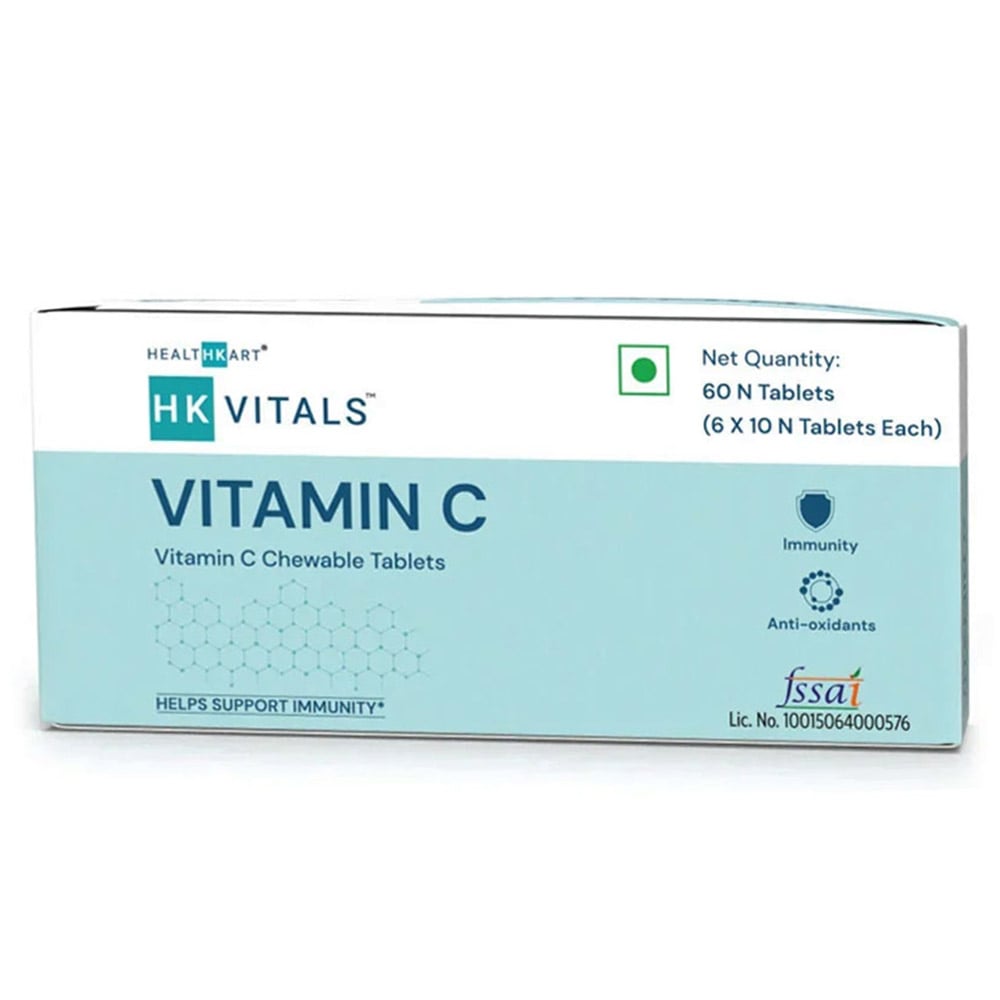 HK Vitals Vitamin C by HealthKart, 60 chewable tablet(s) Unflavoured