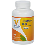 The Vitamin Shoppe Fenugreek Seed 610 mg,  100 capsules 