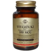 Solgar Natural Vitamin K2 (100mcg),  Unflavoured  50 veggie capsule(s) 