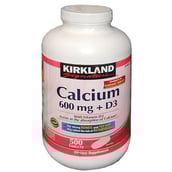 Kirkland Signature Calcium (600mg) + D3, Unflavoured 500 tablet(s)