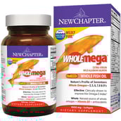 New Chapter Wholemega Whole Fish Oil (1000mg), 120 softgels