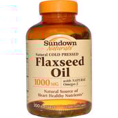Sundown Naturals Flaxseed Oil,  60 softgels 