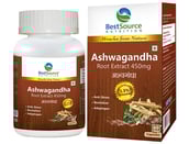 BestSource Nutrition Ashwagandha Root Extract (450mg),  60 capsules 