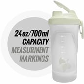 2 - MuscleXP PRO XP Gym Shaker,  White (Fitness Shaker Blender)  700 ml 