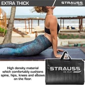 1 - Strauss Yoga Mat Rolling,  Grey  10mm 