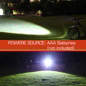 5 - Strauss Bicycle Zoom LED Torch with Mount Holder,  Black 