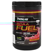 TWINLAB BCAA Fuel Powder,  0.51 lb  30 Servings  Fruit Punch 
