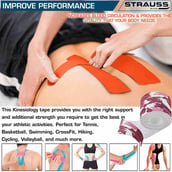 2 - Strauss Kinesiology Sports Tape,  Camo Pink  5 m 