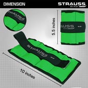 4 - Strauss Ankle Weight (Pair),  Green  0.5 kg 