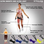 1 - Strauss Speed Skipping Rope,  Blue  Free Size 