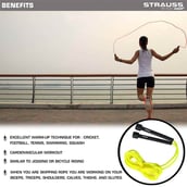 2 - Strauss Speed Skipping Rope, Yellow Free Size