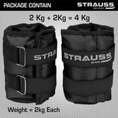 5 - Strauss Ankle Weight (Pair),  Black  2 kg 