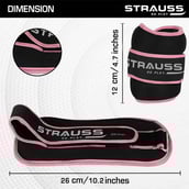 3 - Strauss Round Shape Ankle Weight (Pair),  Pink  0.5 kg 