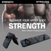 6 - Strauss Push Up Board&nbsp;,  Black  Free Size 