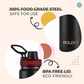 3 - Boldfit Thermo Water Bottle,  Black  750 ml 