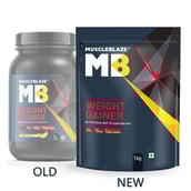 MuscleBlaze Weight Gainer with Added Digezyme, 2.2 lb Banana