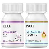 INLIFE Vitamin B12 D3 Combo Pack,  Unflavoured  120 tablet(s) 
