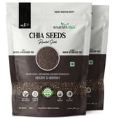 1 - NourishVitals Roasted Chia Seeds,  0.2 kg  Natural (Pack of 2) 
