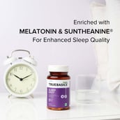 6 - TrueBasics Sleep Easy with Melatonin Suntheanine Valerian Root L-Tryptophan, 30 capsules