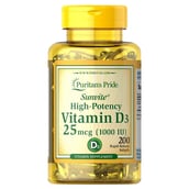 1 - Puritan's Pride High-Potency Vitamin D3 25mcg,  200 softgels 