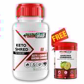 1 - Pharmgrade Keto Shred,  60 tablet(s)  Unflavoured +  Healthy Living Garcinia Cambogia 60 Tabs Free 