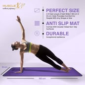 3 - MuscleXP EVA Yoga Mat with Carrying Strap,  Purple  6 mm 