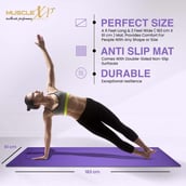 4 - MuscleXP Yoga Mat with Cover Bag,  Purple  6 mm 