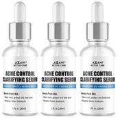 1 - Azani Active Care Acne Control Clarifying Serum,  30 ml  Salicylic Acid 2% & Glycolic Acid 1% (Pack of 3) 