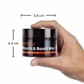 6 - Ustraa Beard & Mooch Wax Strong Hold,  50 g  with Kaolin and Almond Oil 