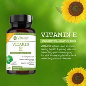 3 - VITAWIN Vitamin E for Promotes Healthy Skin (500 mg),  60 capsules 