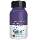 Purayati Vitamin K2 MK7 and Vitamin D3, 90 capsules Unflavoured