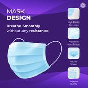 3 - Boldfit Surgical Masks, Blue (Pack of 20)